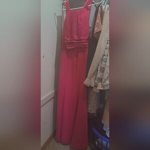 David's Bridal Red Maxi Dress